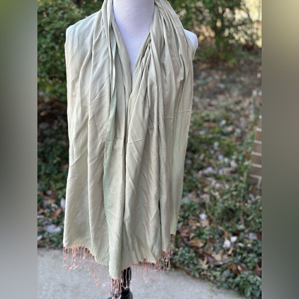 Aker Neutral Fringed Light Weight Scarf/Wrap